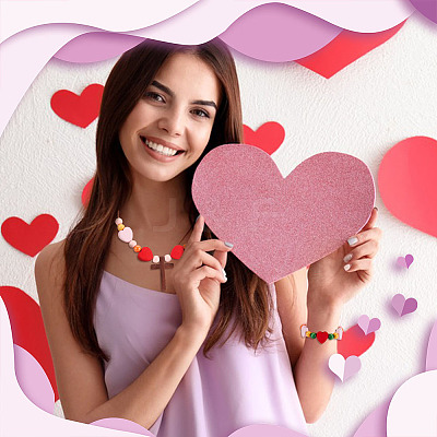 DIY Wood Round Heart Cross & Cowhide Leather Cord Necklaces Making Kits DIY-GA0007-97-1