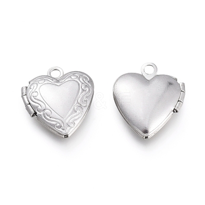 Non-Tarnish 316 Stainless Steel Locket Pendants STAS-K192-15P-1
