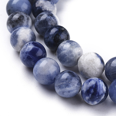 Natural Sodalite Beads Strands G-K410-02-8mm-1