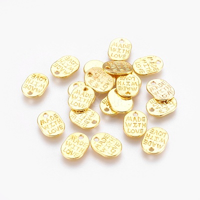 Tibetan Style Alloy Charms TIBEP-Q035-08G-NR-1