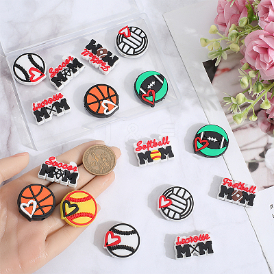 18Pcs 9 Styles PVC Plastic Beads FIND-SC0011-81-1