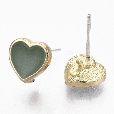 Alloy Enamel Stud Earring Findings LS-X-PALLOY-N154-20B-1