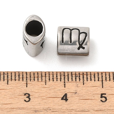 Oval with Constellation 304 Stainless Steel Beads STAS-E215-05AS-06-1