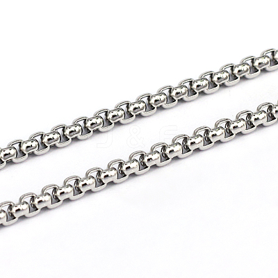 Tarnish Resistant 304 Stainless Steel Box Chains CHS-L001-29-3mm-1