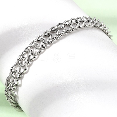 6.5MM 304 Stainless Steel Double Link Chain Bracelets for Women Men SA-CBA37BC-21P-1