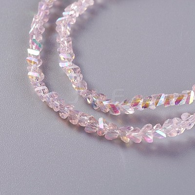 Electroplate Glass Beads Strands EGLA-E057-01B-01-1