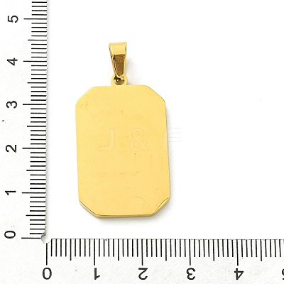 Ion Plating(IP) 304 Stainless Steel Pendants STAS-C101-08G-03-1
