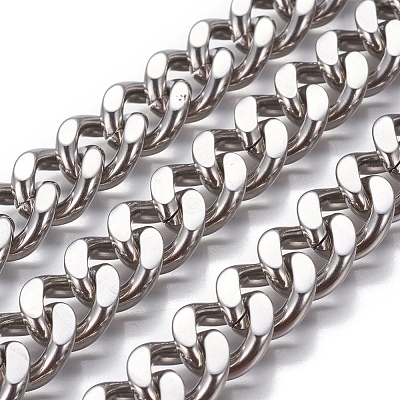 Tarnish Resistant 201 Stainless Steel Curb Chain CHS-P007-05P-1