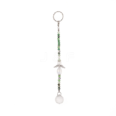 Angel & Teardrop Clear Glass Suncatchers HJEW-JM00841-1