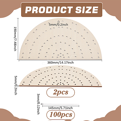 2Pcs Wood Wreath Boards DIY-FG0006-77B-1