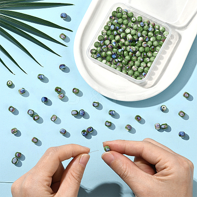 120Pcs Handmade Porcelain Beads PORC-LT0001-13E-1