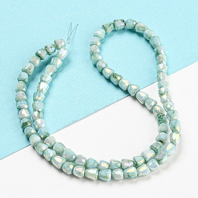 Electroplate Glass Beads Strand GLAA-G088-03-01B-1