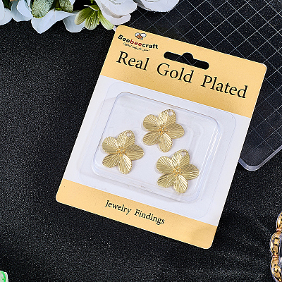 6Pcs Rack Plating Brass Pendants KK-BBC0023-94G-1