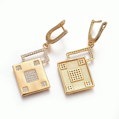 Brass Micro Pave Cubic Zirconia Jewelry Sets SJEW-F189-07G-1
