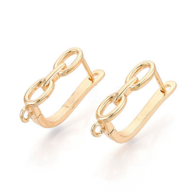 Brass Hoop Earring Findings KK-N267-24G-1
