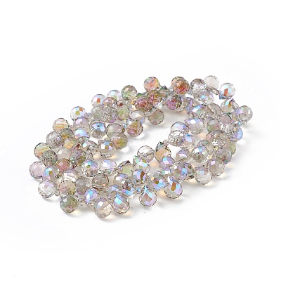 Transparent Electroplate Glass Beads Strands EGLA-F152B-HR01-1