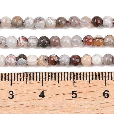 Natural Mexican Agate Beads Strands G-G345-B01-3mm-1