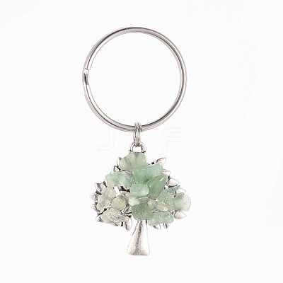 Chip Natural Green Aventurine Keychain KEYC-JKC00219-01-1