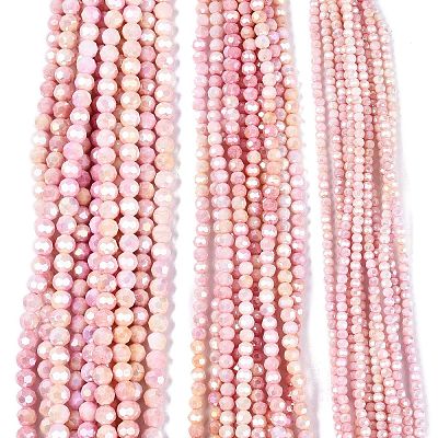 Anti-Tarnish Electroplate Glass Beads Strands EGLA-ZX010-6mm-04-1