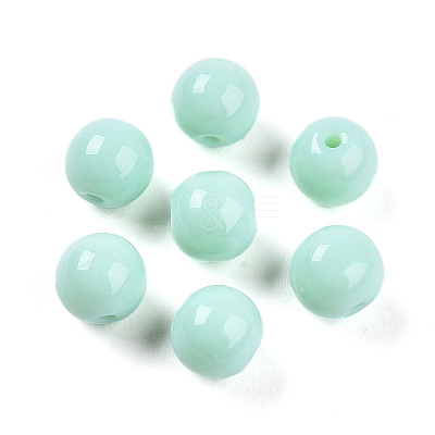 Opaque Solid Color Glass Beads GLAA-N007-8mm-A12-1