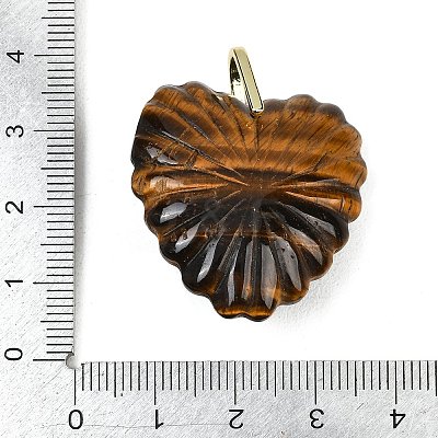 Natural Tiger Eye Carved Pendants G-C276-01G-04-1