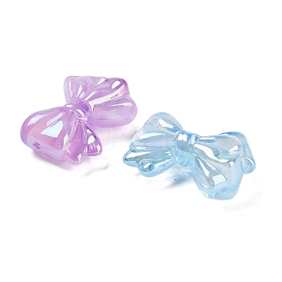 Luminous UV Plating Rainbow Iridescent Acrylic Beads X-OACR-O008-10-1