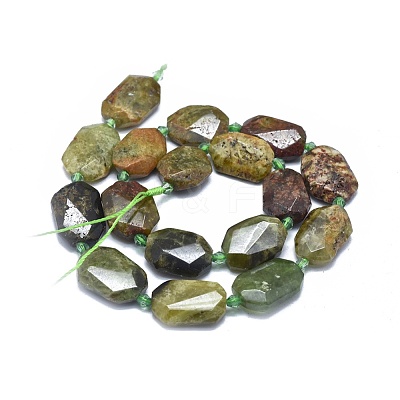 Natural Green Garnet Beads Strands G-O179-F09-1