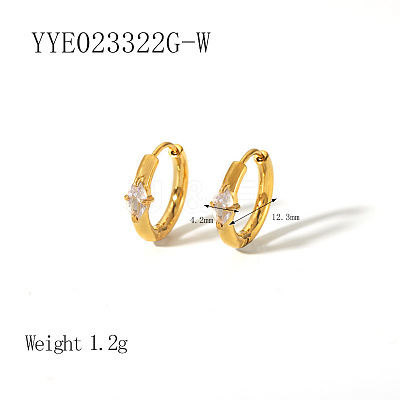 Elegant 304 Stainless Steel Hoop Earrings QA3505-4-1