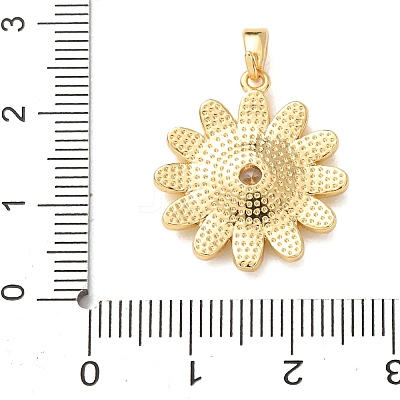Brass Micro Pave Clear Cubic Zirconia Pendants KK-E803-02G-B-1