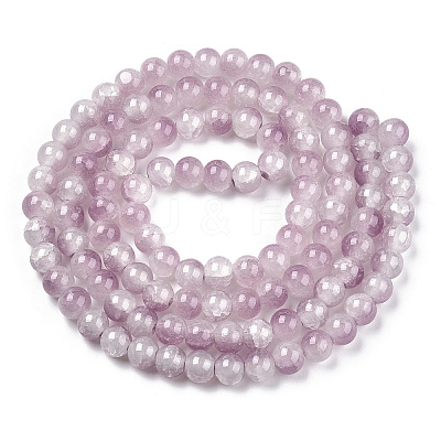 Crackle Baking Paint Imitation Jade Glass Beads Strands X1-DGLA-T003-8mm-04-1