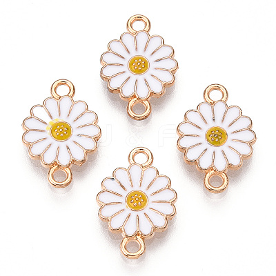Zinc Alloy Enamel Sunflower Connector Charms ENAM-E011-01KCG-09-1