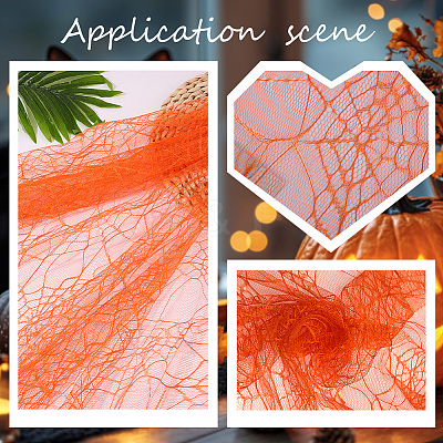 Polyester Spider Web Lace Fabric DIY-WH20049-44D-1