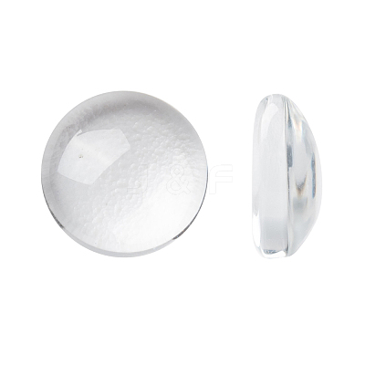 Transparent Glass Cabochons X-GGLA-R026-8mm-1