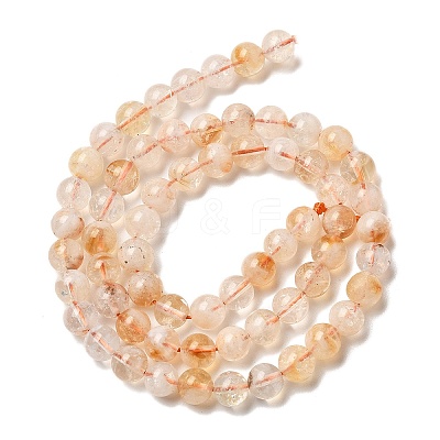 Heated Natural Citrine Beads Strands G-S362-105B-1