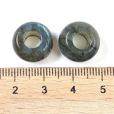 Natural Labradorite European Beads X-G-G740-14x8mm-37-1