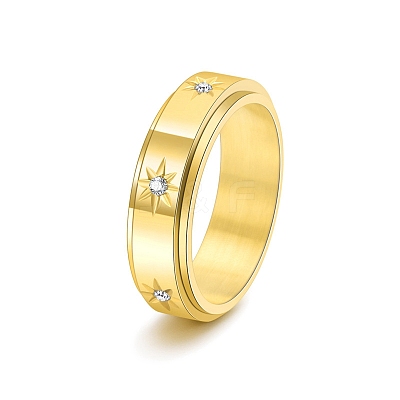 Rotatable Stainless Steel Finger Ring PW-WGC6D1D-27-1