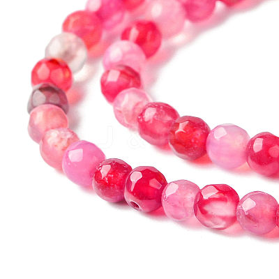 Natural Crackle Agate Bead Strands G-R344-4mm-55-1
