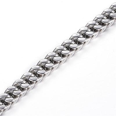 Tarnish Resistant 316 Surgical Stainless Steel Curb Chain Bracelets BJEW-G520-25-1