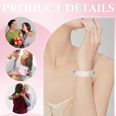 2Pcs Acrylic Bangles for Women BJEW-UN0001-77-1