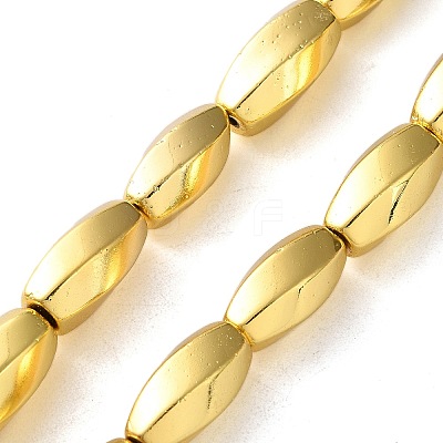 Electroplated Synthetic Non-magnetic Hematite Beads Strands G-P545-G03-8x16mm-1