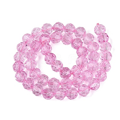 Crackle Transparent Glass Beads Strands GLAA-N068-06A-12-1