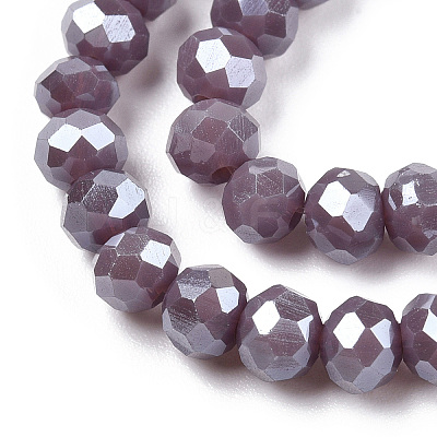 Electroplate Glass Beads Strands EGLA-A034-P4mm-A12-1