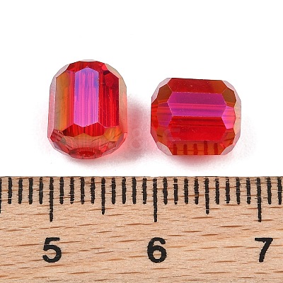 Electroplate Column Glass Beads EGLA-A043-02-AB18-1