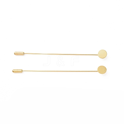 Brass Lapel Pin Base Settings KK-I693-02E-G-1