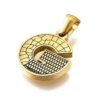 Golden 304 Stainless Steel Pendants STAS-K300-01G-G-1