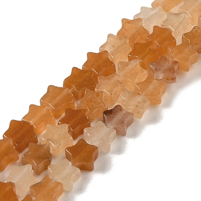 Natural Red Aventurine Beads Strands G-G085-B21-02-1