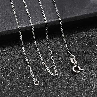 Anti-Tarnish Rhodium Plated 925 Sterling Silver Necklaces STER-M034-32A-1
