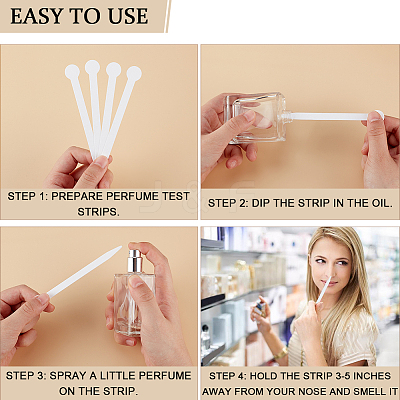 200Pcs Perfume Paper Test Strips AJEW-CP0007-82B-1