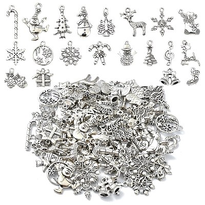 100Pcs 20 Styles Tibetan Style Alloy Pendants FIND-YW0005-44-1