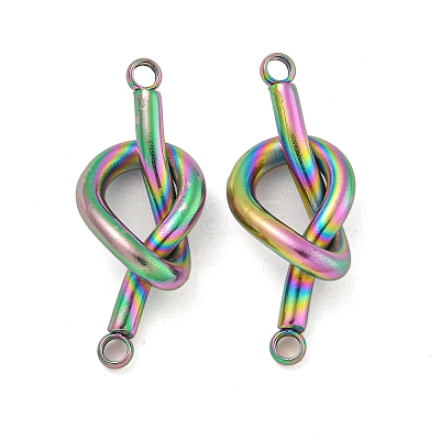 304 Stainless Steel Knot Links Connector Charms STAS-K290-02MC-1